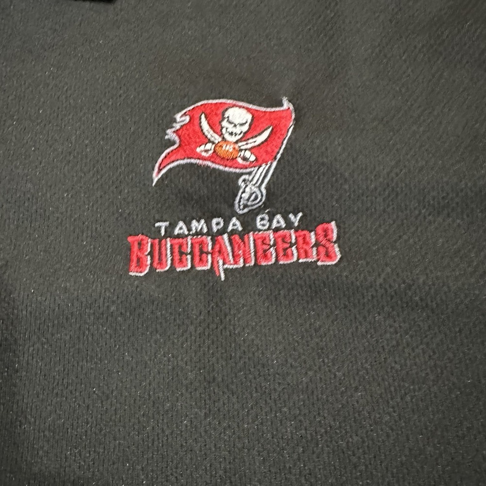 Sport-Tek Tampa Bay Buccaneers Polo Shirt Men's XL Black Embroidered Team Logo - Picture 2 of 8